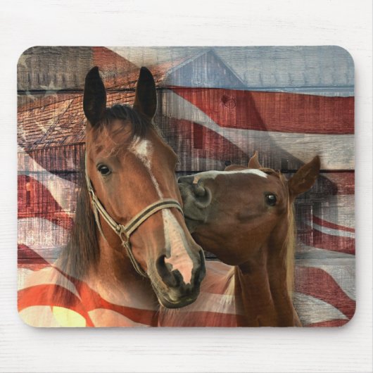 Rustikale Stallenflagge Mousepad (Vorne)