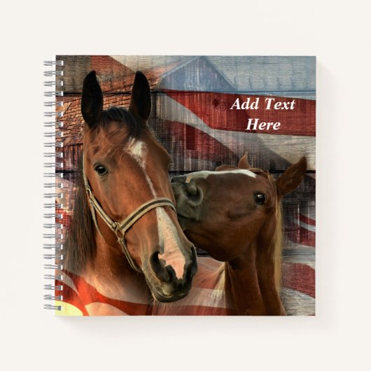 Rustikale Stallenflagge Notizblock (Vorderseite)