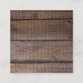 Rustikale Stallenflagge Quadratische Visitenkarte (Rückseite)