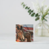 Rustikale Stallenflagge Quadratische Visitenkarte (Stehend Vorderseite)