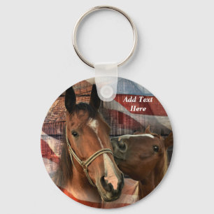 Rustikale Stallenflagge Schlüsselanhänger