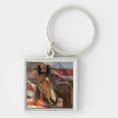 Rustikale Stallenflagge Schlüsselanhänger (Vorne)