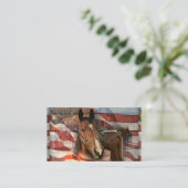 Rustikale Stallenflagge Visitenkarte (Stehend Vorderseite)