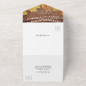 Rustikale Stallenholz-String-Lights-Herbstlaube Ho All In One Einladung (Außenbereich)