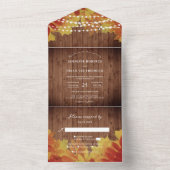 Rustikale Stallenholz-String-Lights-Herbstlaube Ho All In One Einladung (Innen Boden)