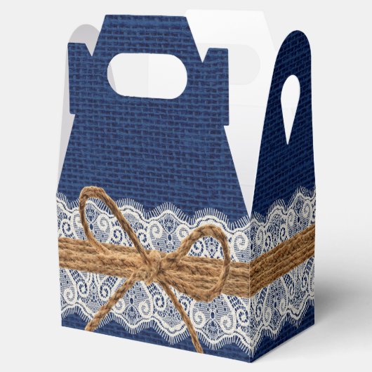 Rustikale Stallhochzeit Burlap-Hochzeit im Herbst Geschenkschachtel (Geöffnet)