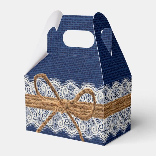 Rustikale Stallhochzeit Burlap-Hochzeit im Herbst Geschenkschachtel (Vorderseite)