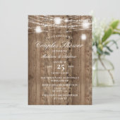 Rustikale Stallholzreihe Lights Couples Dusche Einladung (Stehend Vorderseite)