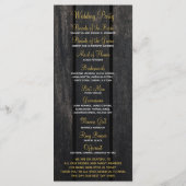 Rustikale Stallsonnenblumen Hochzeitsprogramm Programm (Rückseite)