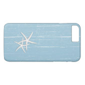 Rustikale Starfish-Minzen-blaues Strand-Thema Case-Mate iPhone Hülle (Rückseite (Horizontal))