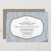 Rustikale Starfish Probe Abendessen Einladung (Vorne/Hinten)