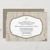 Rustikale Starfish Probe Abendessen Einladung (Vorne/Hinten)