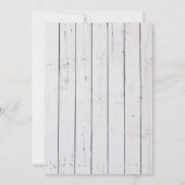 Rustikale Starfish Wood Gerahmtes Foto Strand Hoch Einladung (Rückseite)