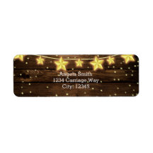 Rustikale Stars String Lights Wood Baby Dusche