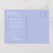 rustikale staubblaue Rosen und andere Blumen Ankündigungspostkarte (Rückseite)