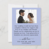 rustikale staubblaue Rosen und andere Blumen Dankeskarte (Rückseite)