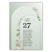 Rustikale, staubige grüne Blätter rösteln blühend Tischnummer (Rückseite)