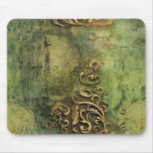 Rustikale Steampunk-Maschinerie Smaragd Mousepad