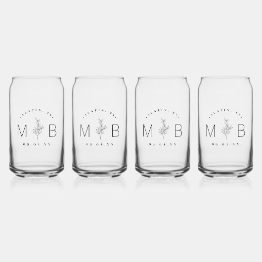 Rustikale Stechblüte Dosenglas (Vorderseite)