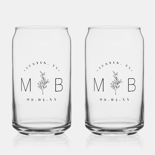 Rustikale Stechblüte Dosenglas (Vorderseite)