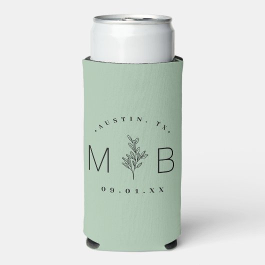 Rustikale Stechblüte | Größe Selters Dosenkühler (Seltzer Vorderseite)