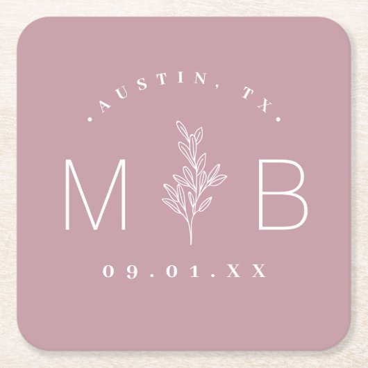 Rustikale Stechblüte | Mauve Rechteckiger Pappuntersetzer (Vorderseite)