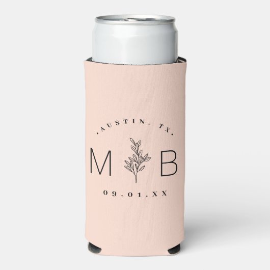 Rustikale Stechblüte | Rosa Selters Dosenkühler (Seltzer Vorderseite)