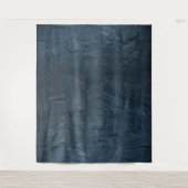 Rüstikale Stein-Schiefer-Wand in Mitternachtsblau- Wandteppich (Vorderseite)