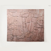 Rüstikale Stein-Schiefer-Wand Lichtrosa Hintergrun Wandteppich (Vorderseite (Horizontal))