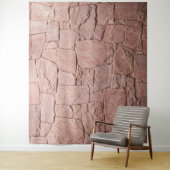 Rüstikale Stein-Schiefer-Wand Lichtrosa Hintergrun Wandteppich (Beispiel)