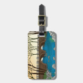 Rustikale Steinbrücke über die Naturlandschaft des Gepäckanhänger (Vorderseite vertikal)