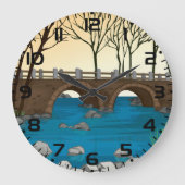 Rustikale Steinbrücke über die Naturlandschaft des Große Wanduhr (Vorderseite)