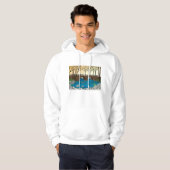 Rustikale Steinbrücke über die Naturlandschaft des Hoodie (Vorne ganz)