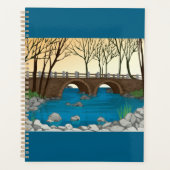 Rustikale Steinbrücke über die Naturlandschaft des Planer (Vorderseite)