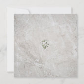 Rustikale Steingrün Probe Abendessen Einladung (Rückseite)