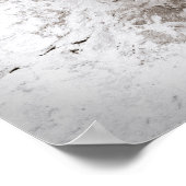 Rustikale Steinmauer mit offener Barenttür Poster (Ecke)