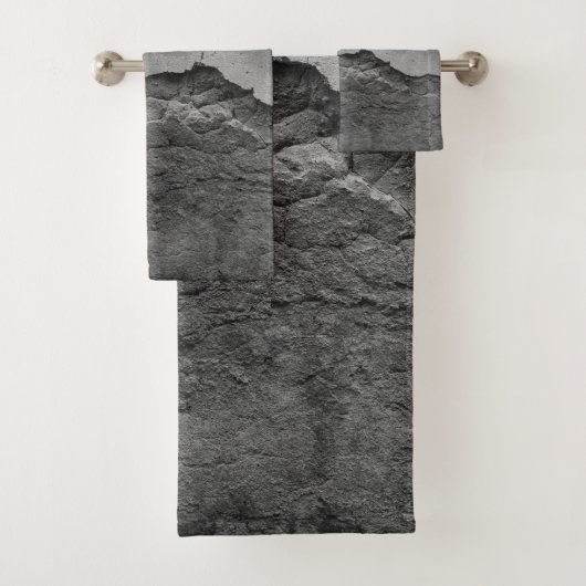 Rustikale Steinmauer Napoli 2 - Yin Yang - SW Badhandtuch Set (Insitu)