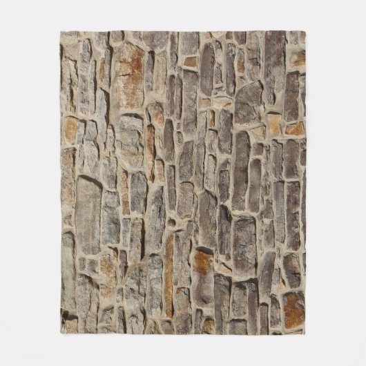 Rustikale Steinmauer, strukturierte Dekoration Fleecedecke (Vorderseite)