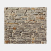 Rustikale Steinmauer, strukturierte Dekoration Fleecedecke (Vorderseite (Horizontal))