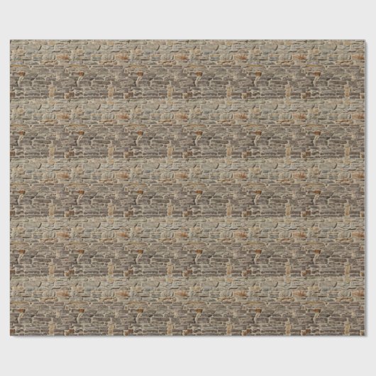 Rustikale Steinmauer, strukturierte Dekoration Geschenkpapier (Flach)