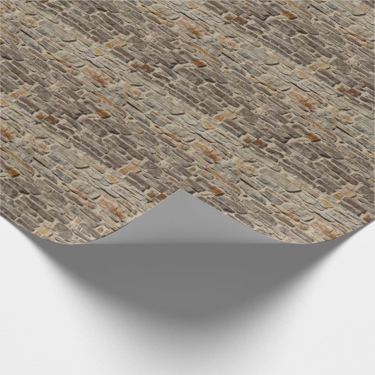 Rustikale Steinmauer, strukturierte Dekoration Geschenkpapier (Ecke)