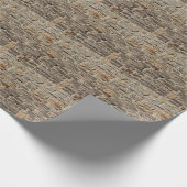 Rustikale Steinmauer, strukturierte Dekoration Geschenkpapier (Ecke)