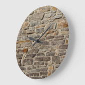Rustikale Steinmauer, strukturierte Dekoration Große Wanduhr (Winkel)
