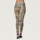 Rustikale Steinmauer, strukturierte Dekoration Leggings (Rückseite)