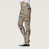 Rustikale Steinmauer, strukturierte Dekoration Leggings (Links)