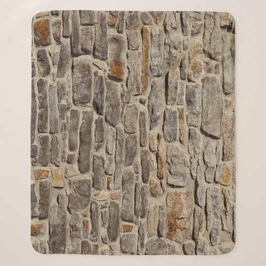 Rustikale Steinmauer, strukturierte Dekoration Sherpadecke (Vorderseite)