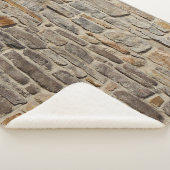 Rustikale Steinmauer, strukturierte Dekoration Sherpadecke (3/4)