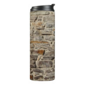 Rustikale Steinmauer, strukturierte Dekoration Thermosbecher (Nach links gedreht)