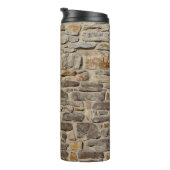Rustikale Steinmauer, strukturierte Dekoration Thermosbecher (Nach rechts gedreht)