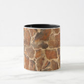 Rustikale Steinwand-Struktur-Geologie-Herzenswärme Tasse (Zentrum)